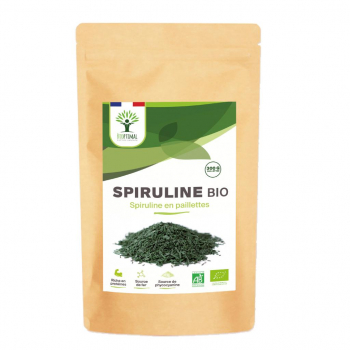 Spiruline Bio - Protéines Phycocyanine Fer - Spiruline Pure en Paillettes - Conditionné en France - Certifé écocert - 300g 