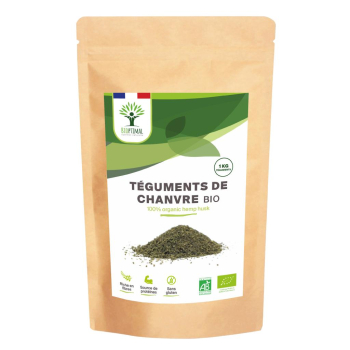 Téguments de Chanvre Bio - 100% téguments de graines de chanvre - Fabriqué en France - Vegan - 1KG