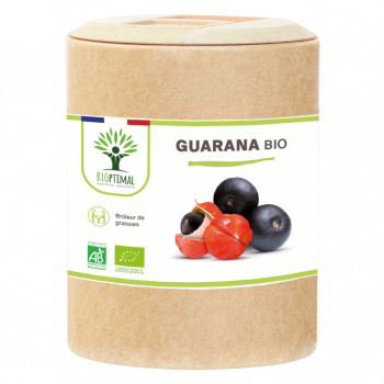 Guarana Bio - Complément alimentaire - Brûle Graisse Énergie - Caféine - Fabriqué en France - Vegan - Certifié écocert - 200 gélules
