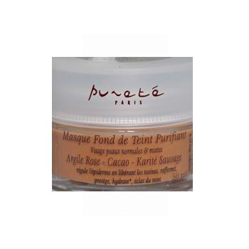 Masque Fond de Teint Purifiant -Argile Rose - Cacao - Karité Sauvage - 50 Ml