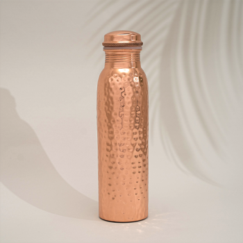 Bouteille d’eau en cuivre pur martelé ± 950 ml