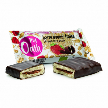 Barre Avoine-Fraise enrobée de chocolat Bio 50g - My Oath