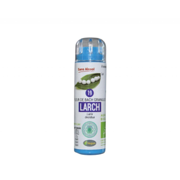Fleur de Bach N° 19 LARCH( Mélèze) granules SANS ALCOOL 130 granules renforcé par la Chromothérapie