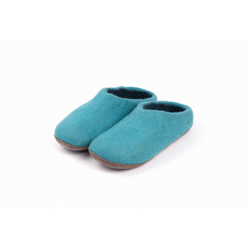 Chausson en feutrine, semelle cuir