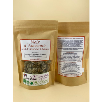 Noix d'Amazonie Miel d'Acacia et Chanvre 200gr