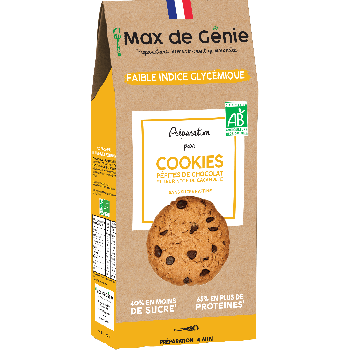 Préparation pour cookies pépites de chocolat et sa note de cacahuète