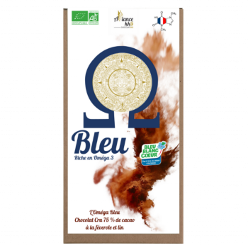 Tablette de chocolat cru Oméga BLEU