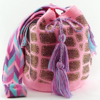 Mochila Wayuu Girafe Rose