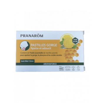 Pastilles Gorge Miel/Citron - Pranarôm - 24 pastilles