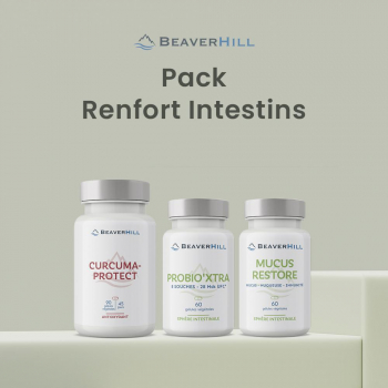 Pack Renfort Intestins - Curcuma Protect, Probio'Xtra, Mucus Restore