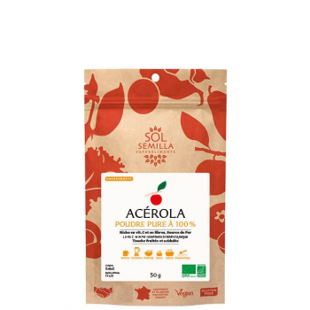 Acérola BIO Cru 17 % - Poudre - 50g