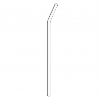 Paille courbée en verre