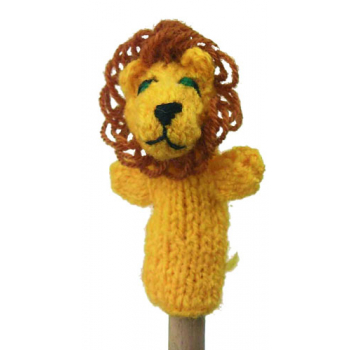 Marionette tricotée "lion"