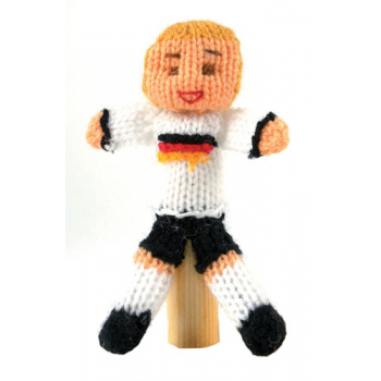 Marionette tricotée "footballeur"