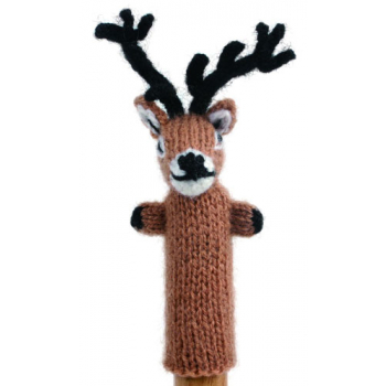 Marionette tricotée "cerf"