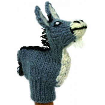 Marionette tricotée "âne"