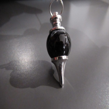 Pendule Tera en obsidienne noire