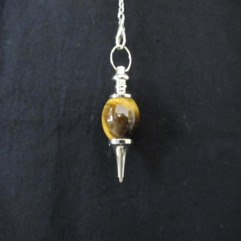 Pendule Tera en oeil du tigre jaune