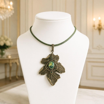Pendentif orgonite l’Ame de Brocéliande malachite