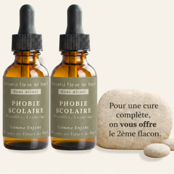 Fleurs de Bach Phobie scolaire Sans Alcool - 30ML - Lot de 2