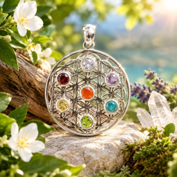 Pendentif Fleur de Vie – 7 Chakras