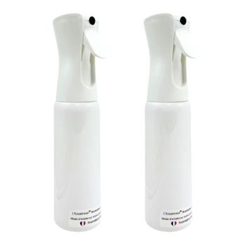 Lot de 2 brumisateurs d'eau rechargeables Ecoaerosol Transparent