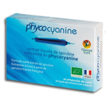 Phycocyanine 20 ampoules de 10ml Flamant vert BIO