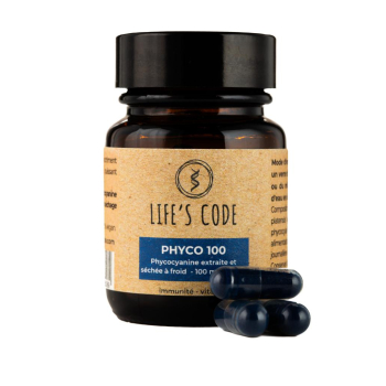 PHYCO 100 : Phycocyanine lyophilisée nature 100 mg par gélule - 30 Gélules végétales
