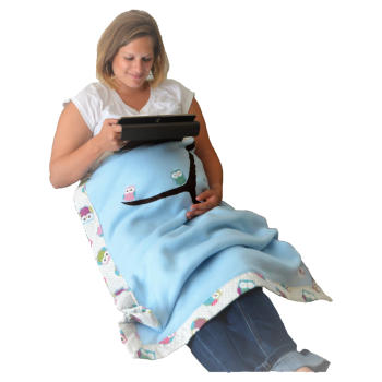 Plaid anti-ondes Hiboux Doux Bleu