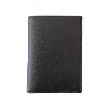 portefeuille cuir de pomme noir
