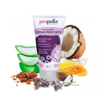 Crème pour pieds secs Bio, 75ml - Propolia