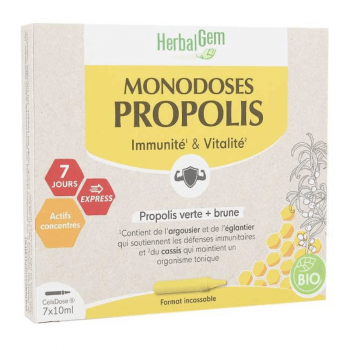 Propolis Monodose Bio 7 jours- HERBALGEM - 7x10ml