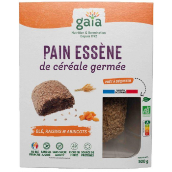 Pain Essène de céréale germée Blé/raisins/abricots 500g