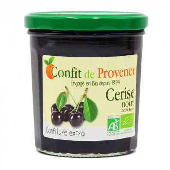 Confiture cerise noire 370g Confit De Provence BIO
