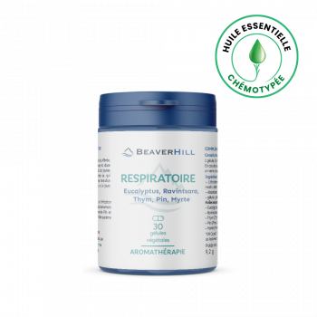 RESPIRATOIRE - Aromathérapie - Eucalyptus, Ravintsara, Thym, Pin, Myrte