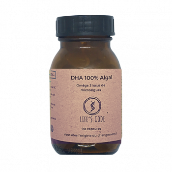 OMÉGA 3 - DHA 100% ALGAL 250 MG - Acide gras essentiel - 90 capsules