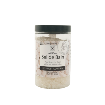 Sel de bain aux fleurs de Bach et aux Huiles essentielles -Détente et Relaxation BIO