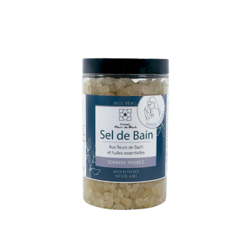 Sel de bain aux fleurs de Bach et aux Huiles essentielles - Sommeil paisible BIO