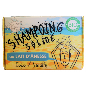 Shampoing solide au lait d'ânesse - Coco/Vanille