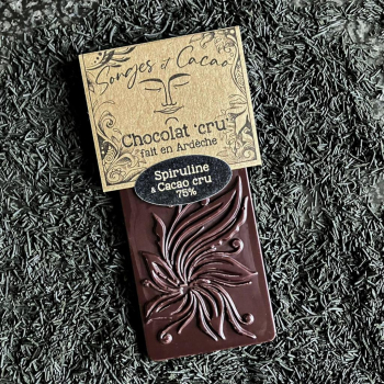 Tablette Chocoat cru - Spiruline