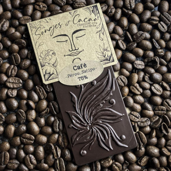 Chocolat cru - Noir 75% - Café