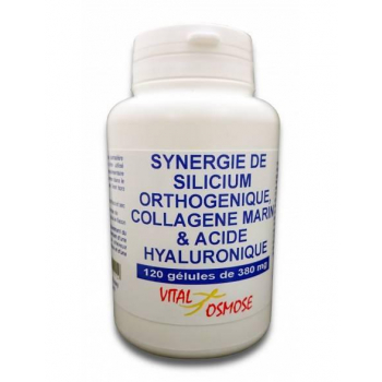 Collagène marin et acide hyaluronique Vit C et Silicium - 120 gélules 2 mois