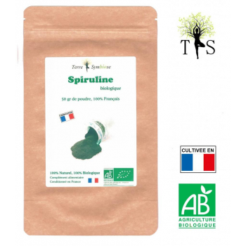 Spiruline Biologique Française - Poudre 50g - Fer Phytocyanine Beta carotène