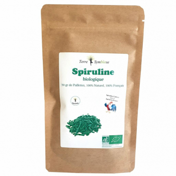 Spiruline Pailette Biologique Française - 70g - Fer - Phytocyanine