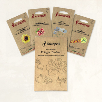 Sachet de graines bio à semer - Mélange Arc en ciel bio - Plantes potagères et florales