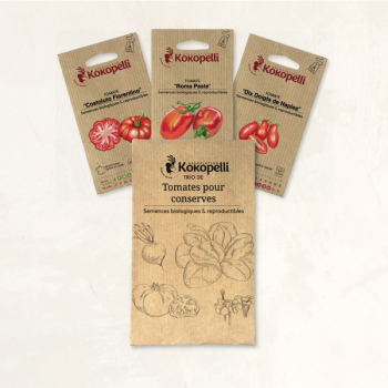 Tomates pour conserves - 3 sachets de graines bio à semer