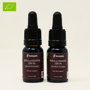 Lot de 2 huiles de CBD bio 5% 10 ml