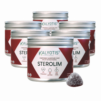 STEROLIM Pack de 6 mois - Gummies à l'ail noir - 90 gummies - Circulation - Cholestérol