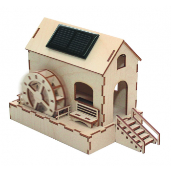 Maquette Moulin à eau solaire en bois