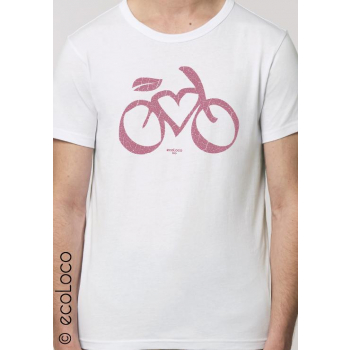 T-shirt bio cycle LOVE VELO France artisan équitable vegan fair wear